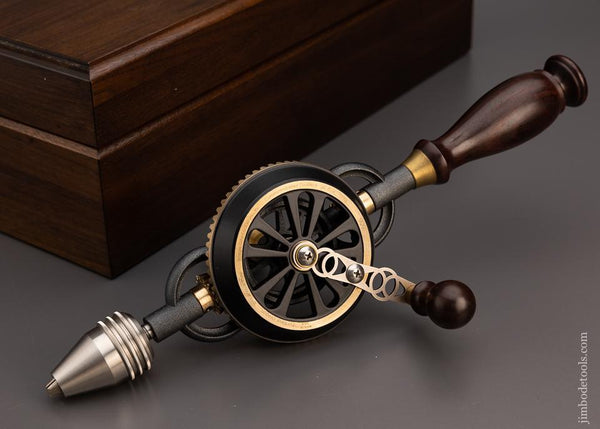 1998 BRIDGE CITY TOOL WORKS CT-6 Rosewood Hand Drill Dead Mint in Original Box - 97457