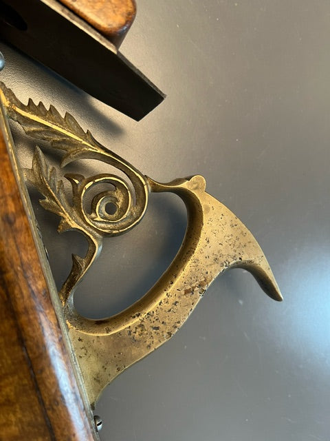 Stunning One-of-a-kind Jointer Plane with Ornate Brass Handle - excelsior 109955