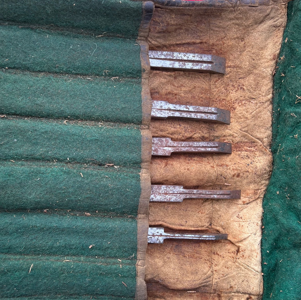 Graduated Set of 5 WARD Plough Plow Plane Irons - 86386 -