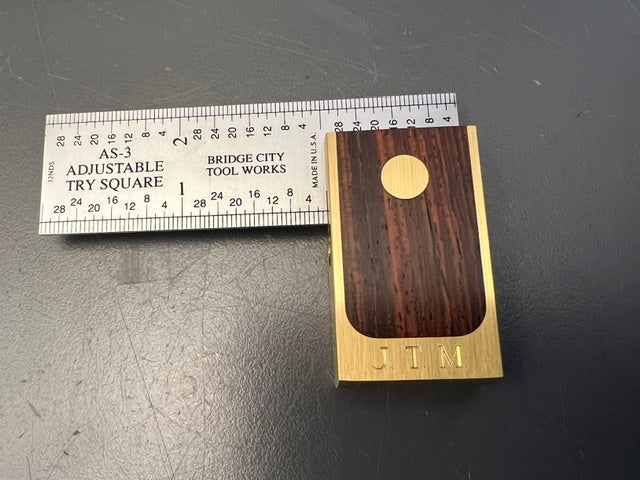 1994 BRIDGE CITY TOOL WORKS AS-3 Rosewood Adjustable Try Square Mint in Original Box- 99065