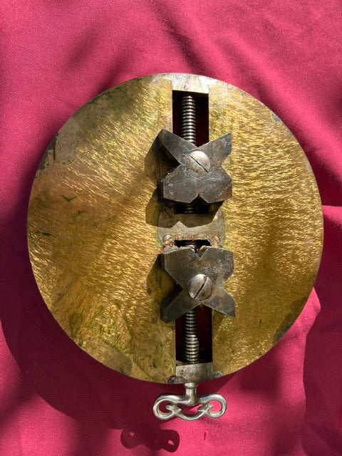 Stunning Massive 9" HOLTZAPFFEL Solid Brass Lathe Chuck  122420
