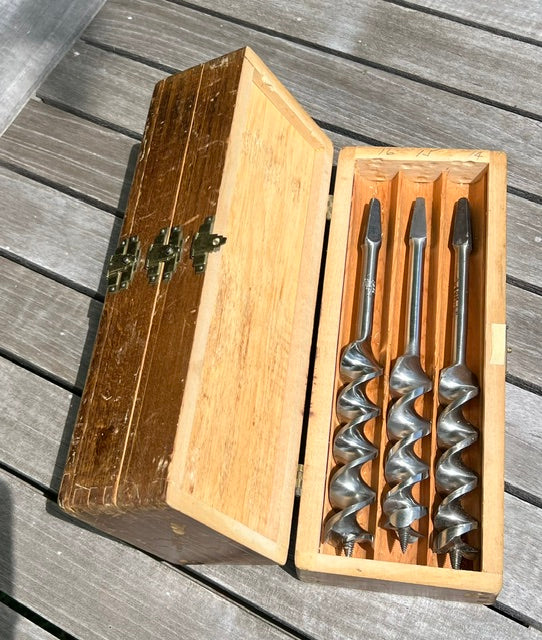 Near Mint Complete Set of 13 STANLEY RUSSELL JENNINGS Auger Bits in Original Three Tiered Box - 100445