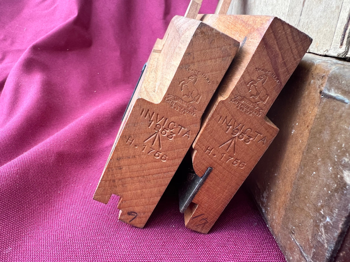 2Pair of Wooden Tongue & Groove Planes Unused in The Original Box by A.B.SALMENS - 121784 -