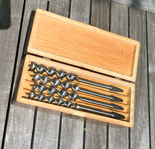 Near Mint Complete Set of 13 STANLEY RUSSELL JENNINGS Auger Bits in Original Three Tiered Box - 100445