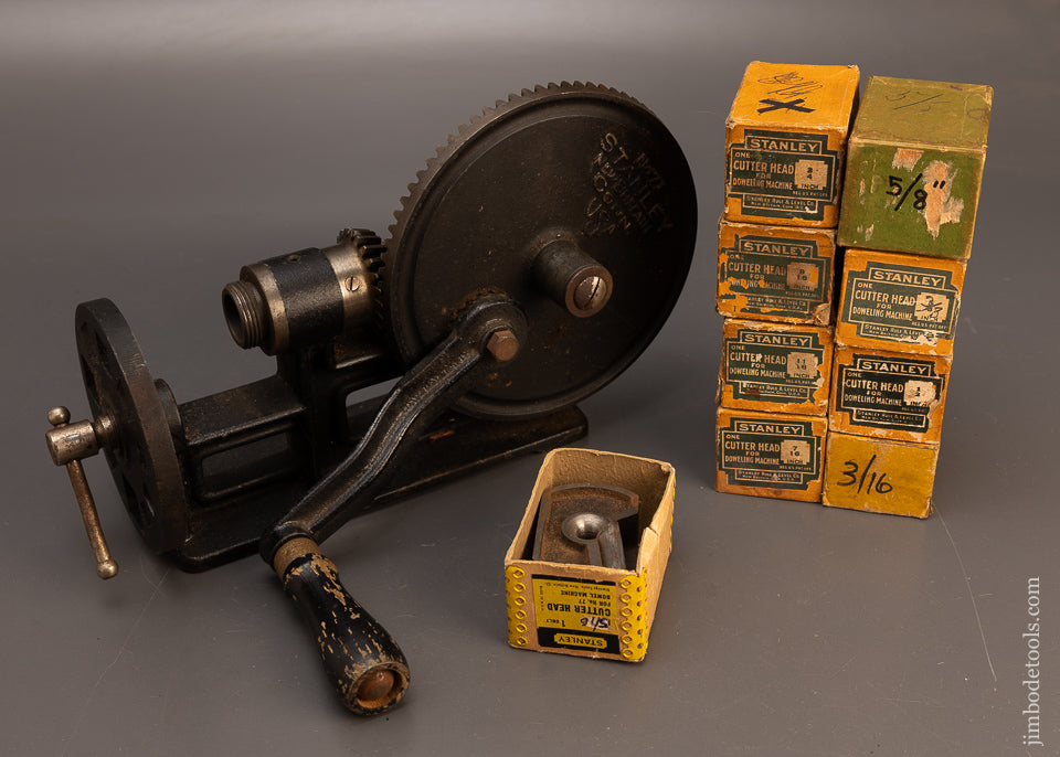 Perfect-STANLEY-No.-77-Dowel-Machine-with-All-9-Cutter-Heads-118482