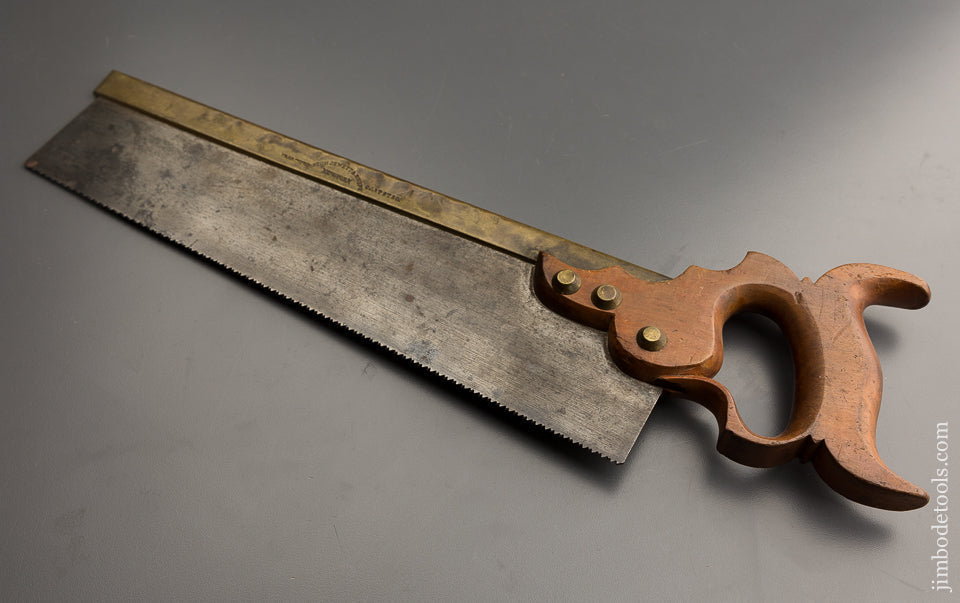 Rare and Fine Triple Cove Back Saw Norton Jewett & Buzby New York - w9639R
