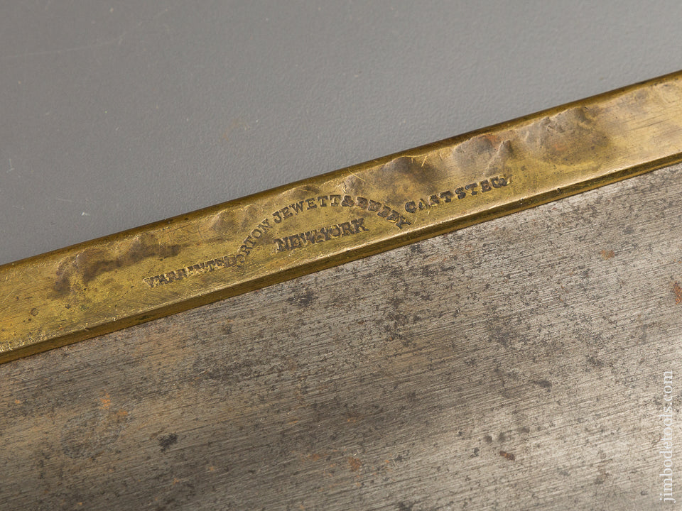 Rare and Fine Triple Cove Back Saw Norton Jewett & Buzby New York - w9639R