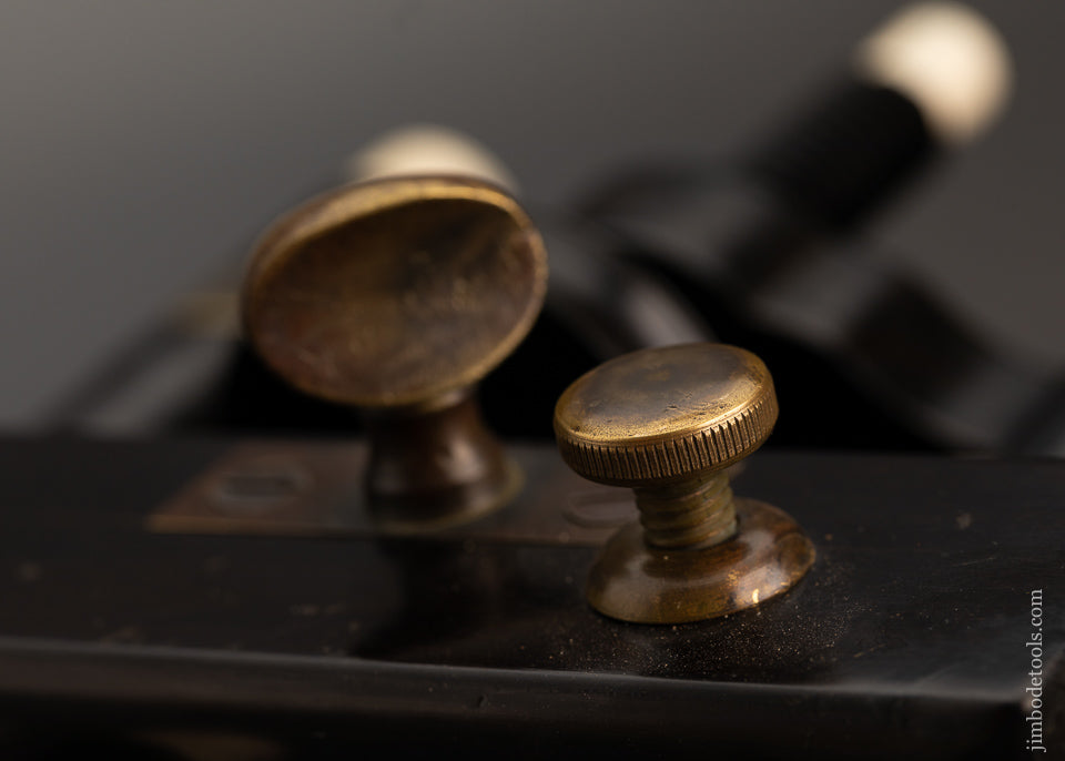 Unheard-of OHIO TOOL CO. No. 113 Solid Ebony Center Wheel Plow Plane Ca. 1869-1893 - EXCELSIOR 108178 - AS OF JULY 25