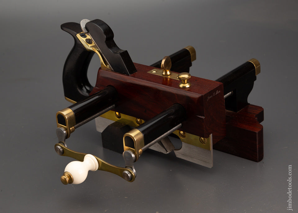  Spectacular Crank Adjust Rosewood & Ebony Plow Plane by JAMES MOON - EXCELSIOR 102558