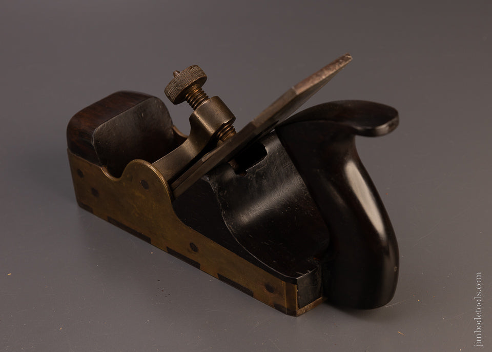 Ridiculous Gunmetal & Rosewood Dovetailed Infill MATHIESON Smooth Plane - EXCELSIOR 107406