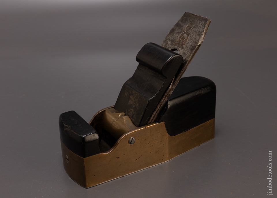 Very Rare NORRIS Gunmetal & Ebony Smooth Plane with Cupid’s Bow Bridge Signed BUCK - EXCELSIOR 108523