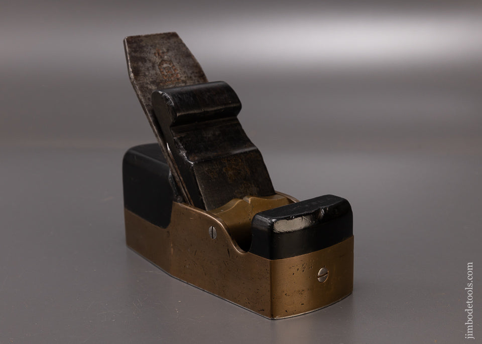Very Rare NORRIS Gunmetal & Ebony Smooth Plane with Cupid’s Bow Bridge Signed BUCK - EXCELSIOR 108523