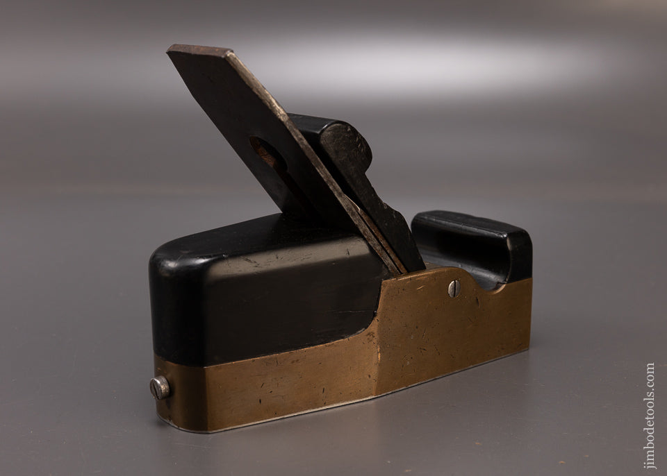Very Rare NORRIS Gunmetal & Ebony Smooth Plane with Cupid’s Bow Bridge Signed BUCK - EXCELSIOR 108523