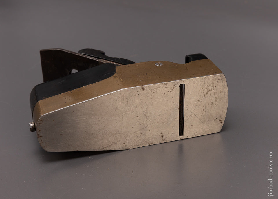 Very Rare NORRIS Gunmetal & Ebony Smooth Plane with Cupid’s Bow Bridge Signed BUCK - EXCELSIOR 108523