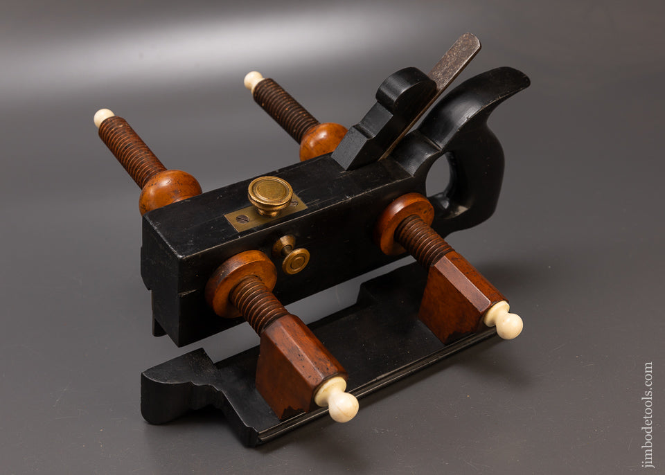Beautiful A. HOWLAND & CO. Solid Ebony Plow Plane No. 100 - EXCELSIOR 110351 - AS OF JAN 5