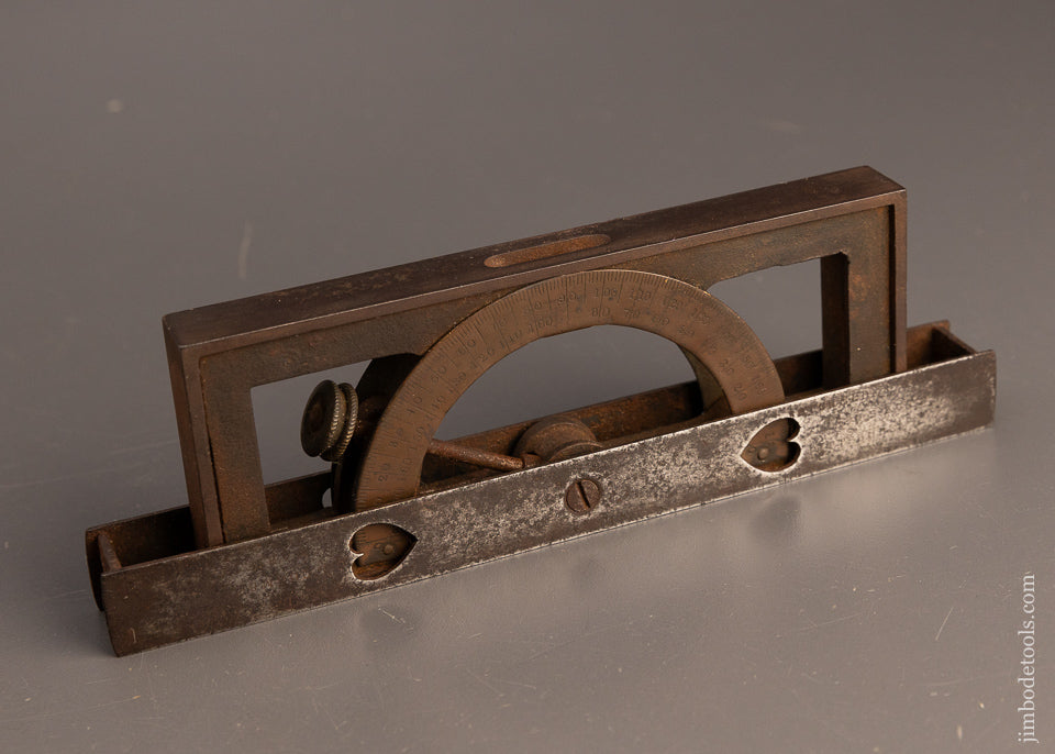 BATCHELDER & CO. CHAMBERLIN’S PATENT Level & Inclinometer with Heart Cut-Outs - EXCELSIOR 111110