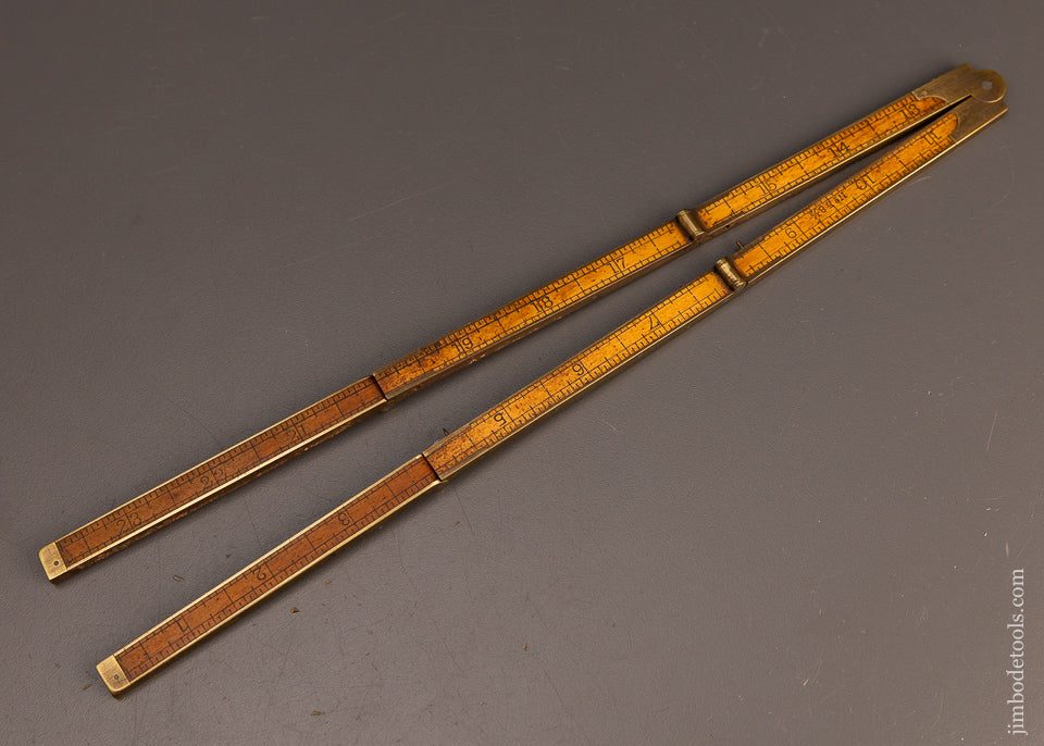 Rare & Fine 6 Fold STANLEY No. 58 1/2 Boxwood Rule - EXCELSIOR 111208