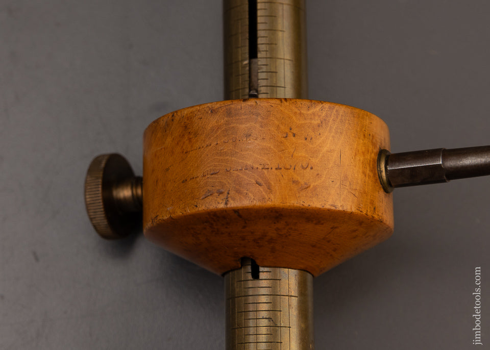 Rare & Fine KENNY’S PATENT Boxwood & Rosewood Combination Tool Mortise Gauge & Trammel Points - EXCELSIOR 111241