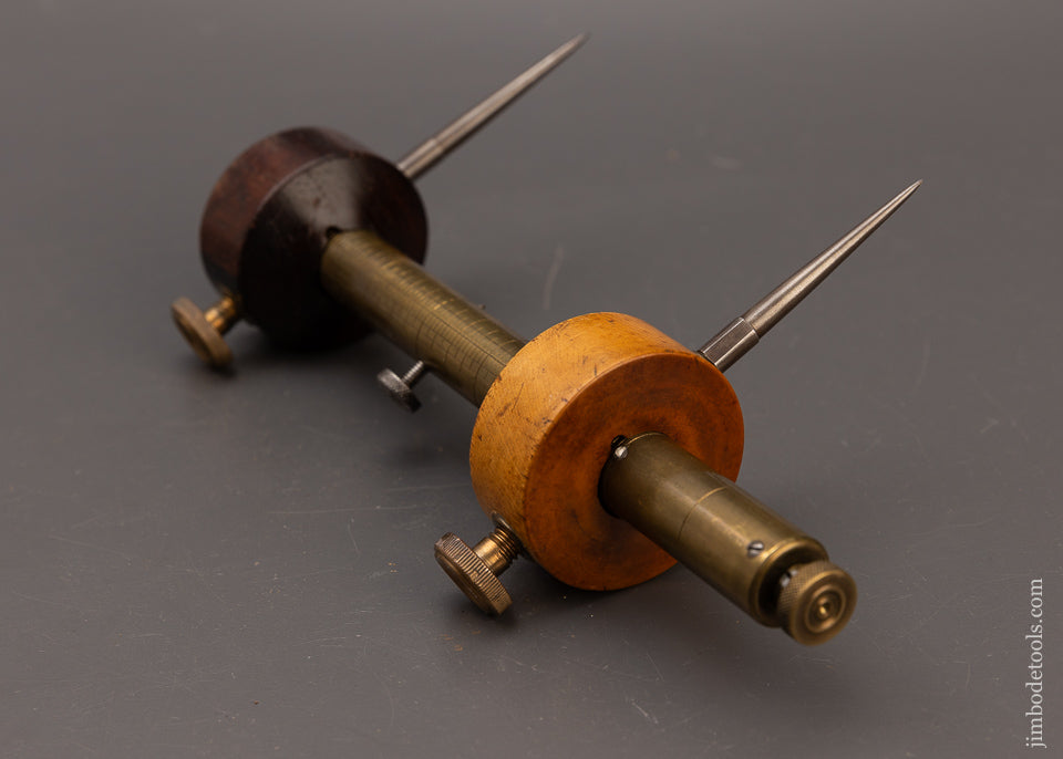 Rare & Fine KENNY’S PATENT Boxwood & Rosewood Combination Tool Mortise Gauge & Trammel Points - EXCELSIOR 111241
