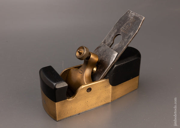 Spectacular Ebony Stuffed NORRIS No. 14G Gunmetal Smooth Plane - EXCELSIOR 111319
