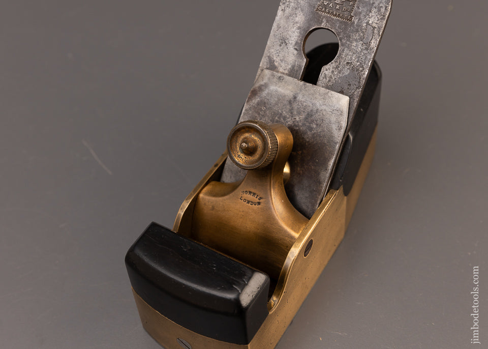 Spectacular Ebony Stuffed NORRIS No. 14G Gunmetal Smooth Plane - EXCELSIOR 111319