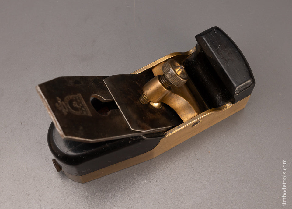 Spectacular Ebony Stuffed NORRIS No. 14G Gunmetal Smooth Plane - EXCELSIOR 111319