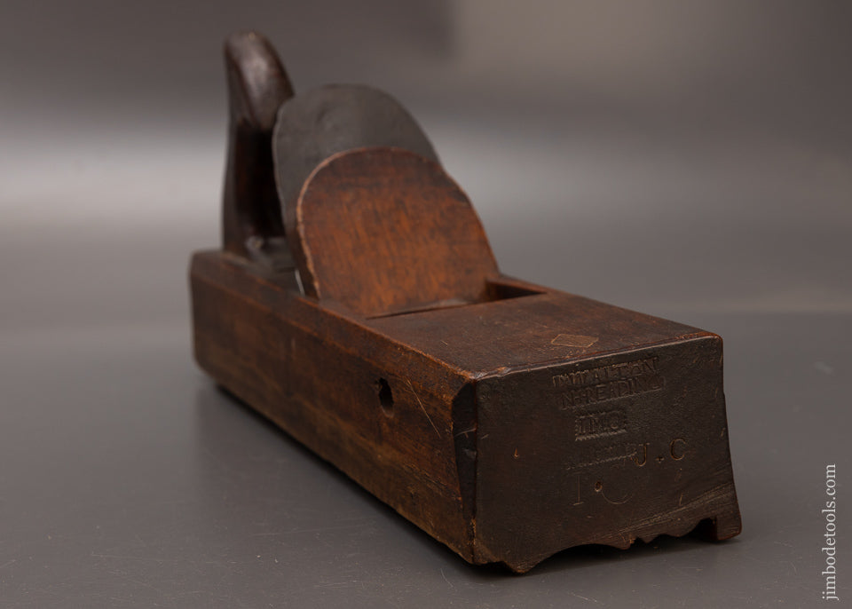 Rare & Fine IX WALTON IN READING 18th Century Yellow Birch Crown Moulding Plane - EXCELSIOR 111634