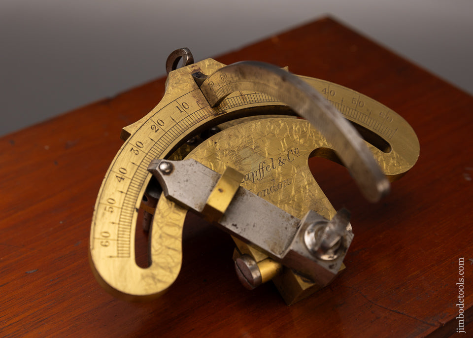 Rare & Fine HOLTZAPFFEL Goniostat in Original Box with Ebony Trim & Ivory Knobs - EXCELSIOR  111792