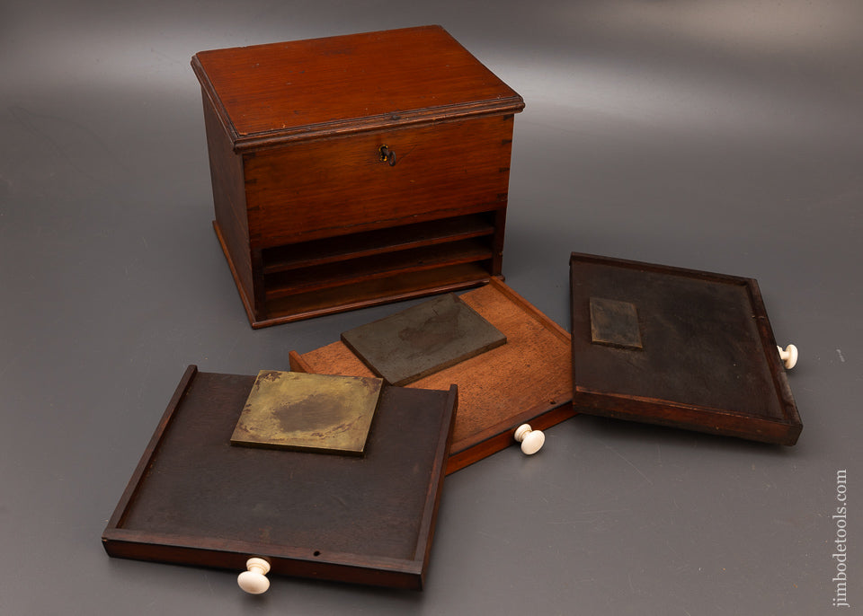 Rare & Fine HOLTZAPFFEL Goniostat in Original Box with Ebony Trim & Ivory Knobs - EXCELSIOR  111792