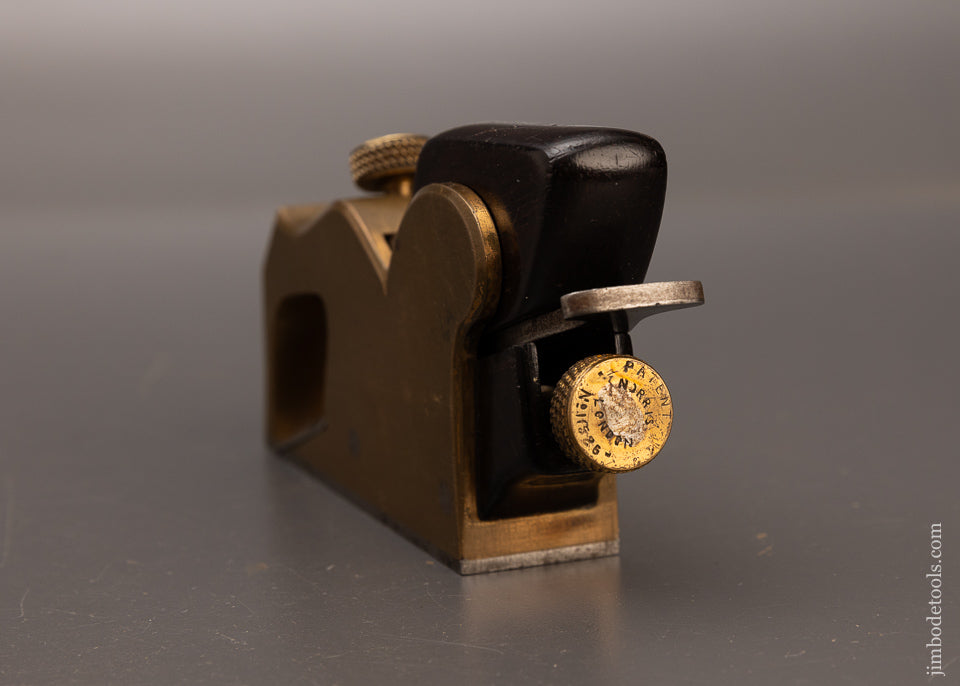 Crisp Like-New NORRIS A27 Rosewood Infill Bull Nose Shoulder Plane - EXCELSIOR 112490