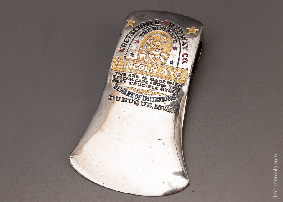 Astounding KRETSCHMER - TREDWAY Embossed LINCOLN AXE - EXCELSIOR
