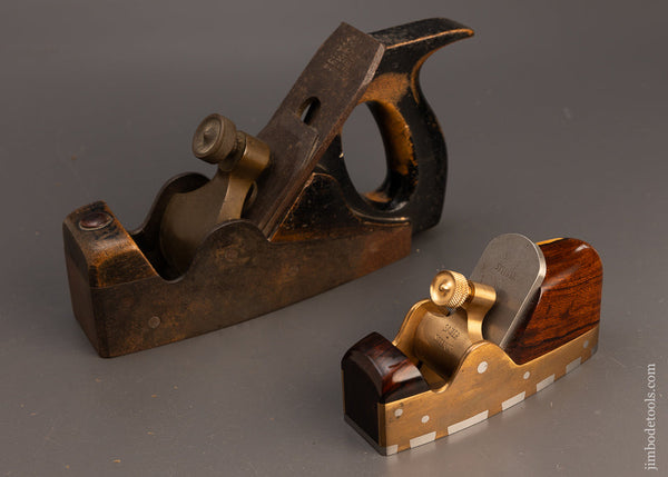 Spectacular SAVER & STEINER Gunmetal Rosewood Infill Smooth Plane HALF SIZE - EXCELSIOR 112907