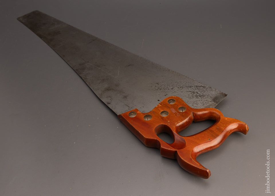 Near Mint Vintage DISSTON D-8 Thumb Hole Rip Hand Saw - EXCELSIOR 113555