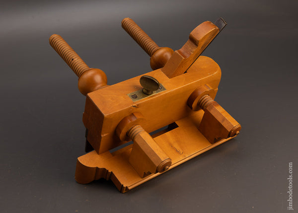 Near Mint Spectacular Solid Boxwood Plow Plane with Dual Mark 4 STARS - EXCELSIOR 113603