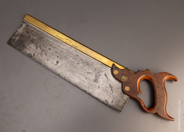 Awesome Triple Cove Brass Back Saw by WM. McNIECE PHILADA - EXCELSIOR 113732