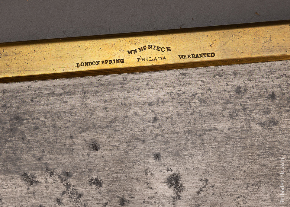 Awesome Triple Cove Brass Back Saw by WM. McNIECE PHILADA - EXCELSIOR 113732