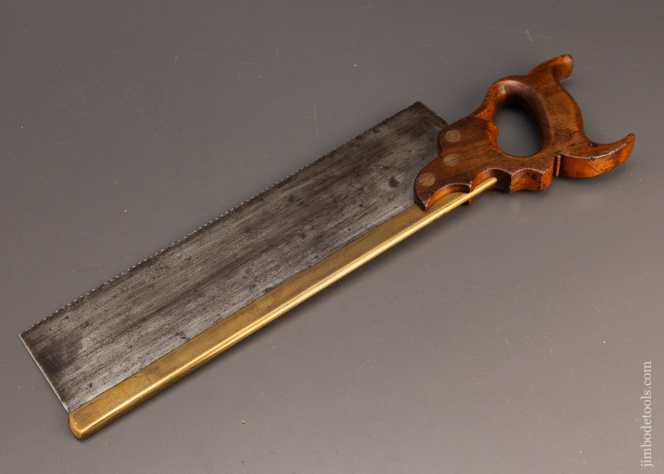 Awesome Triple Cove Brass Back Saw by WM. McNIECE PHILADA - EXCELSIOR 113732