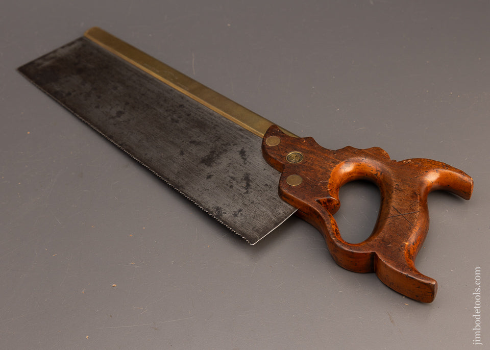 Awesome Triple Cove Brass Back Saw by WM. McNIECE PHILADA - EXCELSIOR 113732