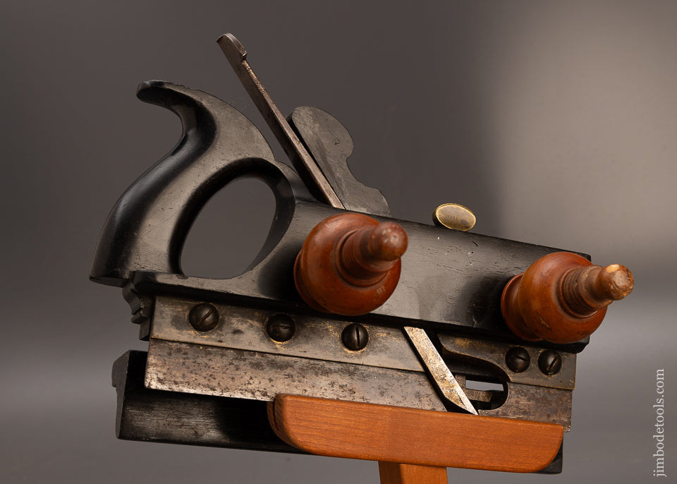 Stunning SHELTON & OSBORN Solid Ebony Plow Plane - EXCELSIOR 114115