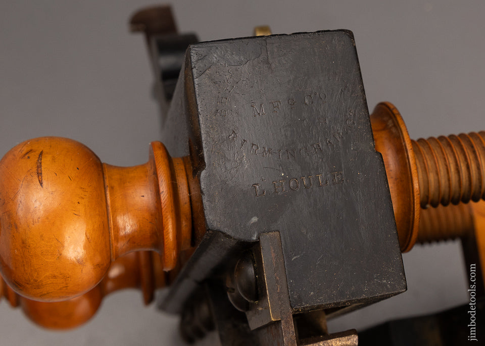 Stunning SHELTON & OSBORN Solid Ebony Plow Plane - EXCELSIOR 114115