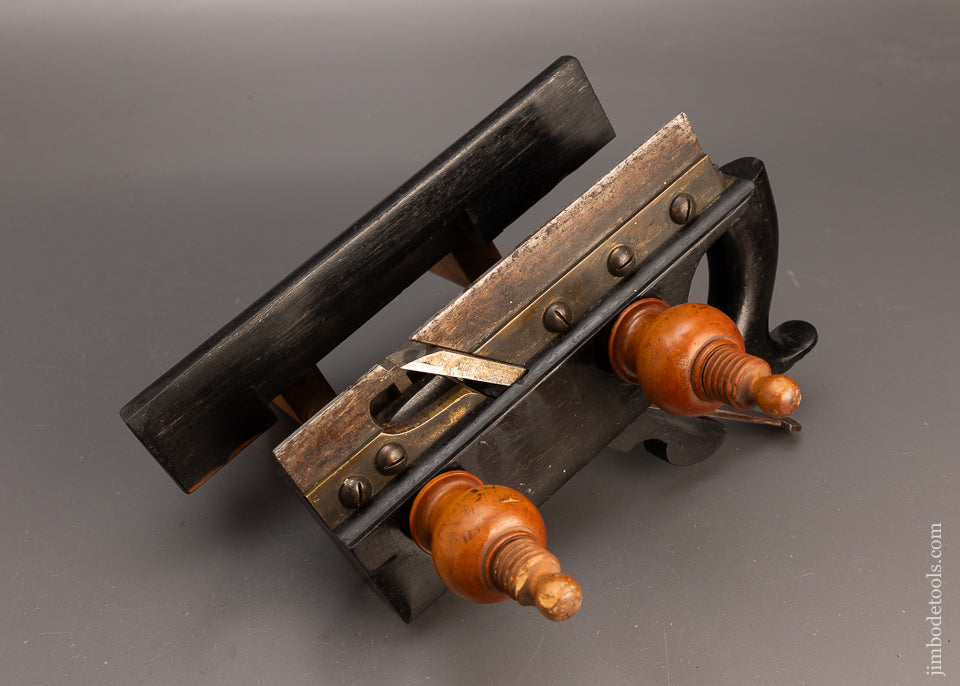 Stunning SHELTON & OSBORN Solid Ebony Plow Plane - EXCELSIOR 114115