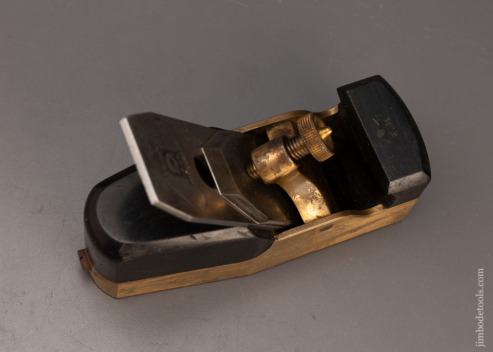 Awesome & Very Rare NORRIS No. 14GS Gunmetal Ebony Infill Smooth Plane - EXCELSIOR 114303