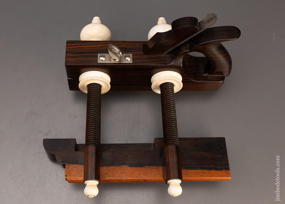 Drop Dead Stunning Solid Rosewood Screw Arm Plow Plane with Solid Nuts by DEFOREST BIRMINGHAM - EXCELSIOR 114362