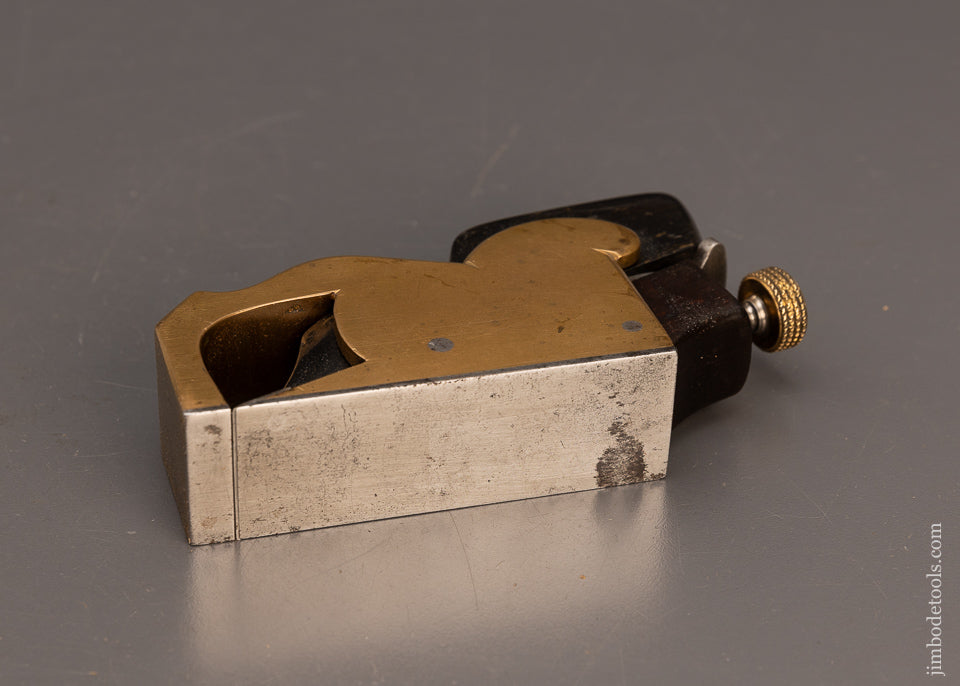 Spectacular Fat Boy Wide Body NORRIS No. A27 Ebony Infill Adjustable Bullnose Shoulder Plane - EXCELSIOR 114679