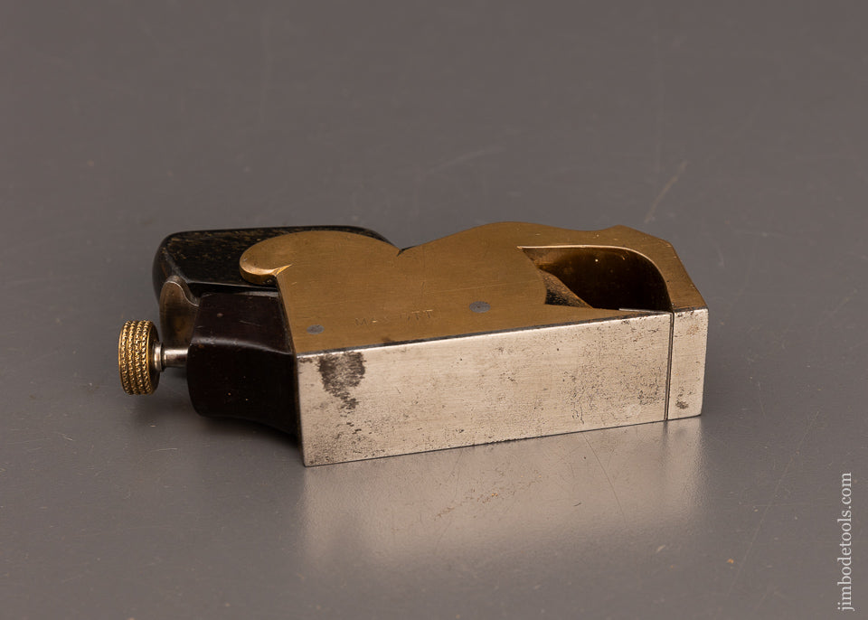 Spectacular Fat Boy Wide Body NORRIS No. A27 Ebony Infill Adjustable Bullnose Shoulder Plane - EXCELSIOR 114679