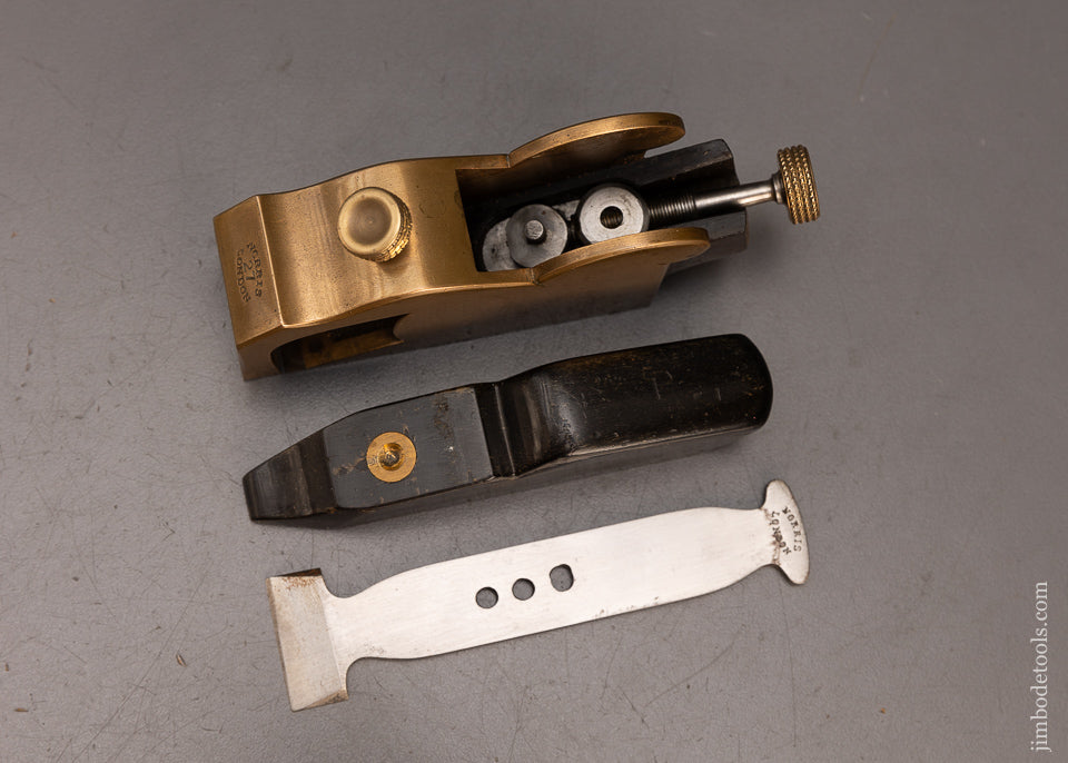 Spectacular Fat Boy Wide Body NORRIS No. A27 Ebony Infill Adjustable Bullnose Shoulder Plane - EXCELSIOR 114679