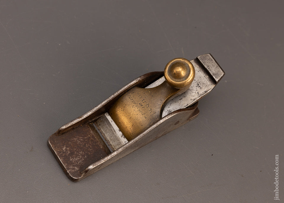 Rare SPIERS No. 9 (Signed BUCK) Dovetailed Steel Infill Thumb Plane - EXCELSIOR 114800