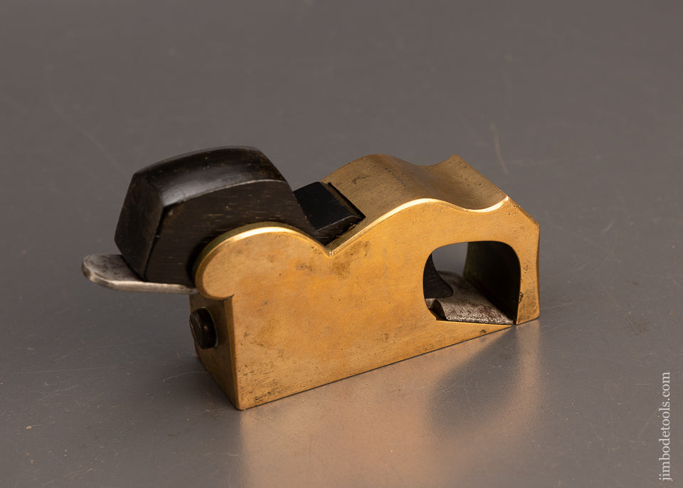 Fat Boy 1 1/4 Inch MATHIESON Gunmetal Ebony Infill Bullnose Shoulder Plane - EXCELSIOR 114907