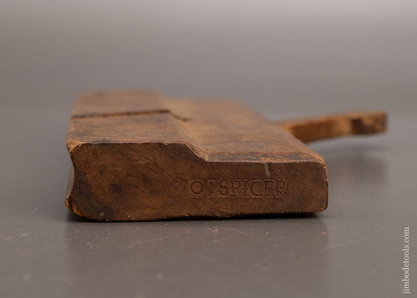 Rare O:SPICER 18th Century Yellow Birch Moulding Plane - EXCELSIOR 115100