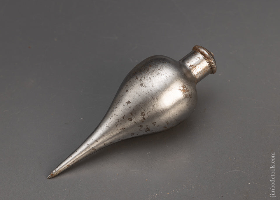 Gorgeous 5 3/4 Inch Nickel Plated Plumb Bob 1 Pound 11 Ounce - EXCELSIOR 115624